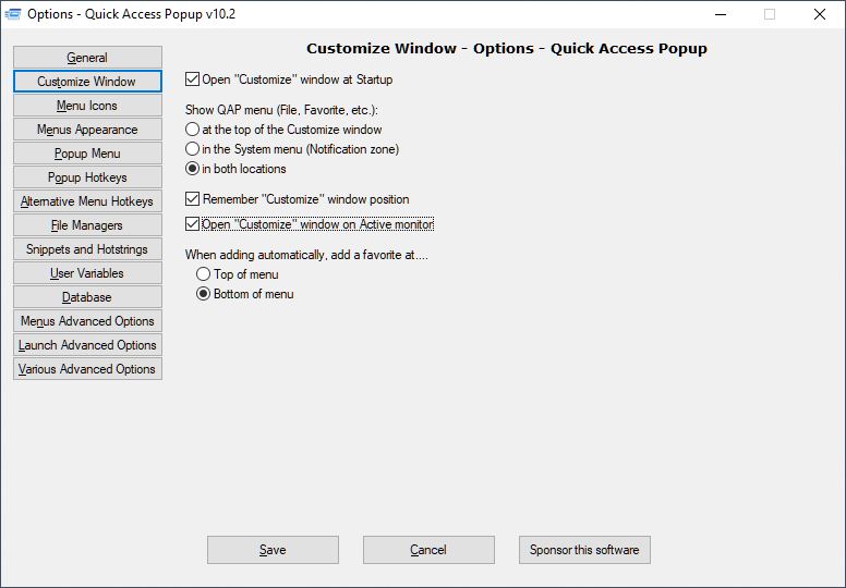 03) Options-Customize Windows